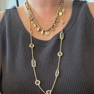 Gold-Tone Layered Charm & Station Necklace Set